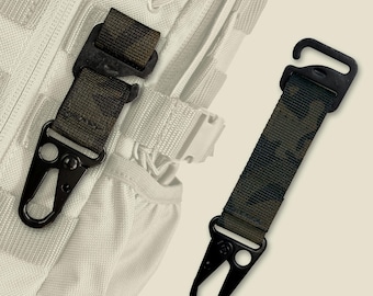 MultiCam Black Molle Clip with Sling Clip and G Hook