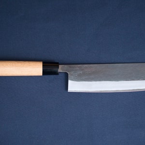 Suzuki-ya Nakiri by Tadafusa Vegitable Knife Kurouchi Finish Blue Steel