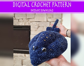 Medianoche, el patrón de crochet de mantarraya manchada
