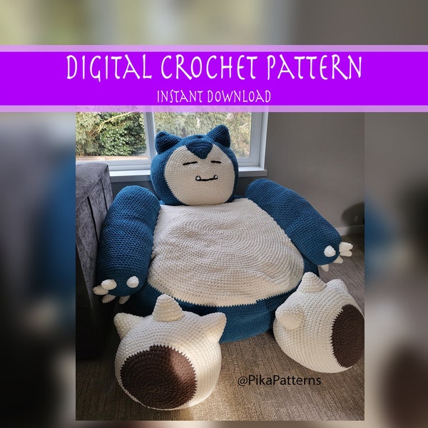 Jumbo Life Size Snorlax Crochet Pattern