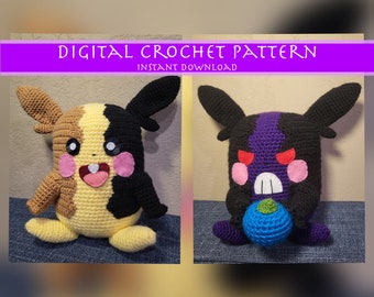 Patrón de crochet reversible para ratón feliz