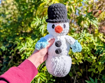 muñeco de nieve de ganchillo