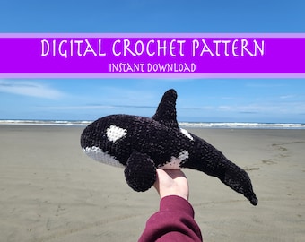 Patrón de crochet de la ballena Kiki la orca