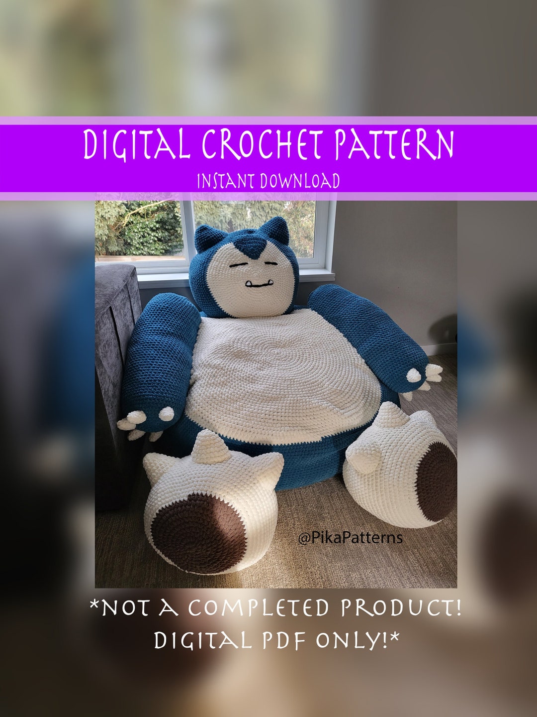 Jumbo Life Size Sleepy Bear Crochet Pattern