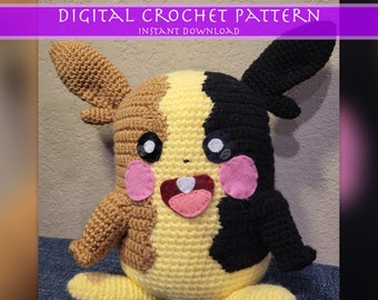 Patrón de ratón feliz de crochet