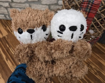Crochet Otter Buddy Plushies (Fur Yarn)
