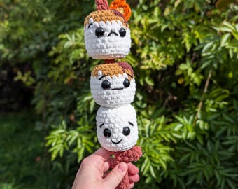 Interactive Roasting Marshmallow Crochet Plushie