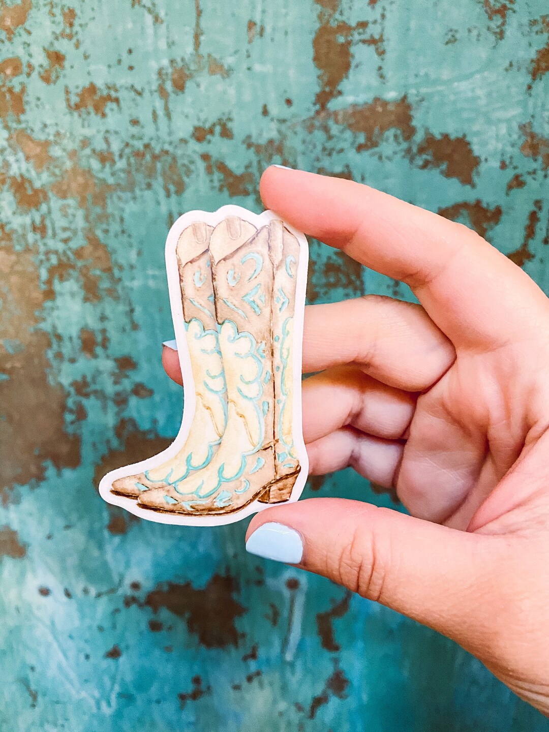 Cowboy Boots Sticker - Etsy