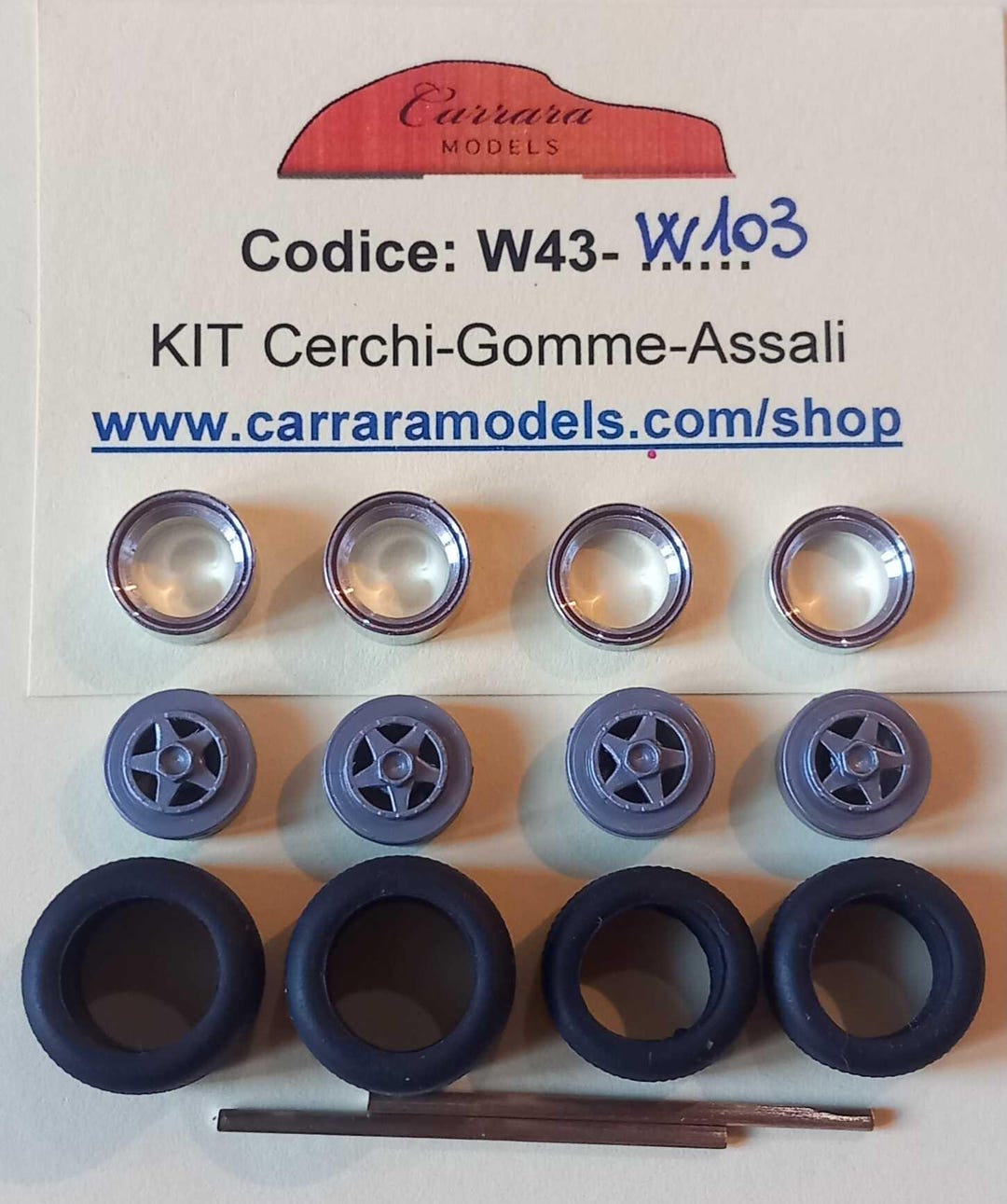 5-point Star Wheels Set Gotti for Car Model Ferrari 512 BB Front and ...
