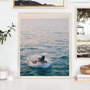 Boat Jump - Digital Print - Abstract Downloadable Design - Summer Art - Ocean Decor - Swim art photography