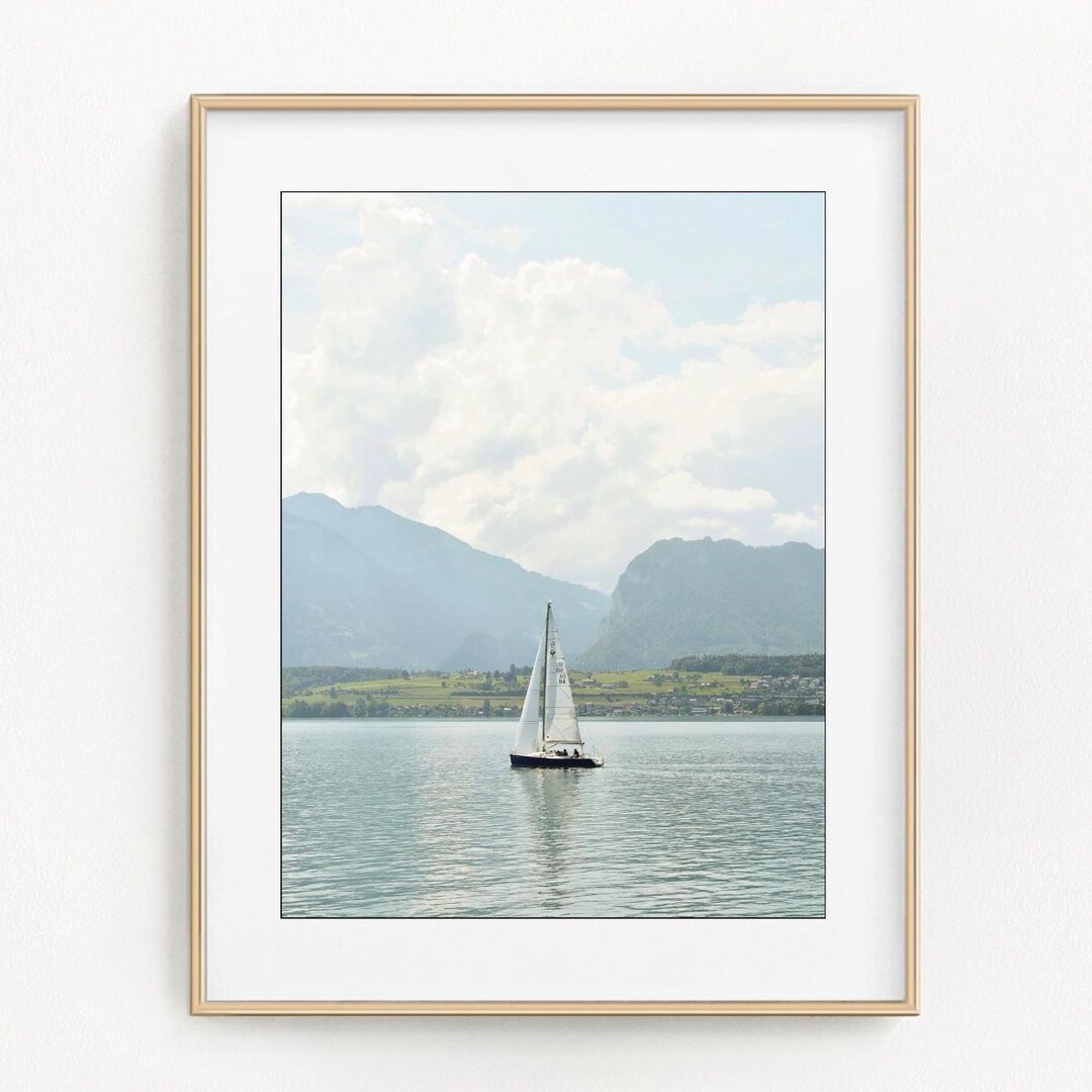 Sailboat - Sailing - Digital Print - Sea Downloadable Design - Summer ...