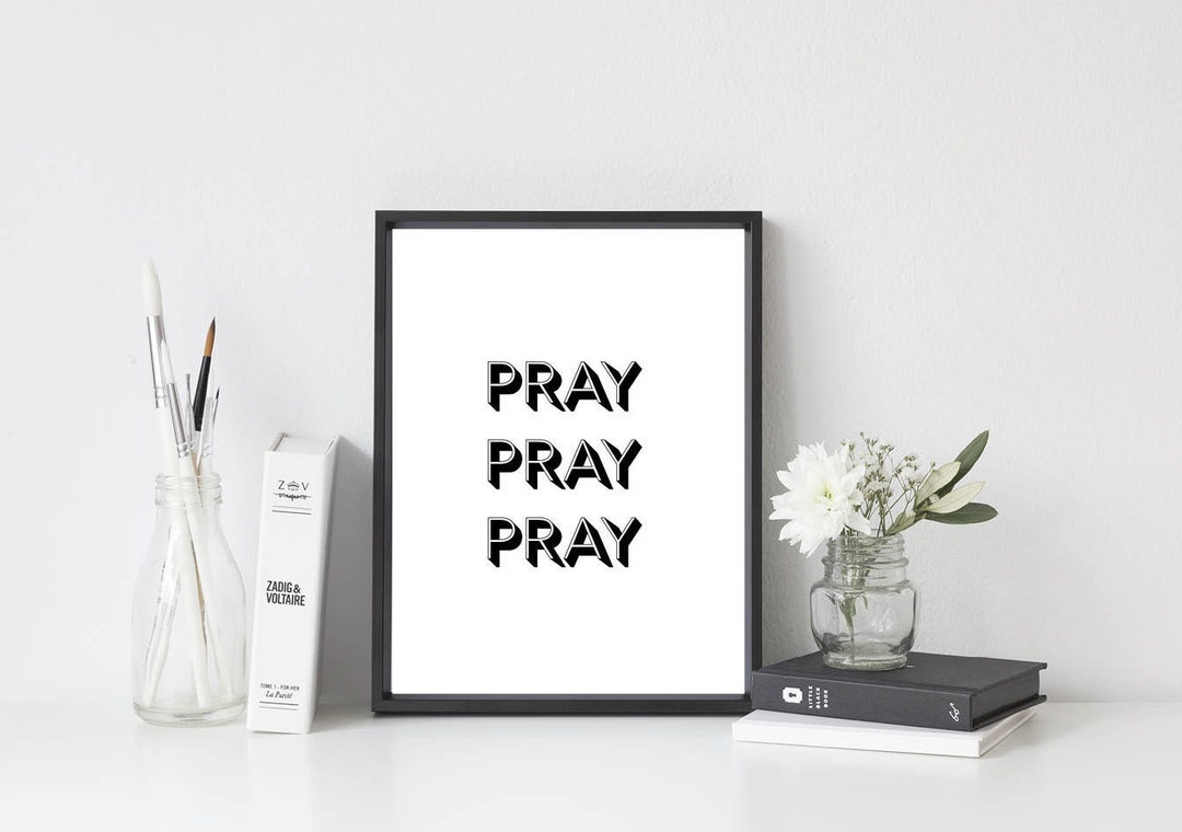 Pray Minimalist Artwork - Digital Print - Downloadable Design ...