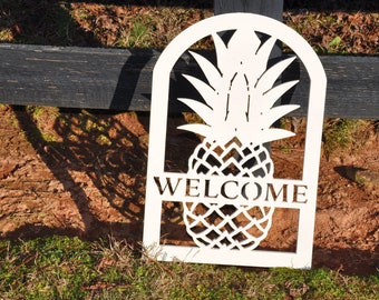 Ananas Zeichen, Willkommensschild, Willkommensschild Ananas, Strand Dekor, Türschild, Willkommensschild für Wohnung, Willkommen