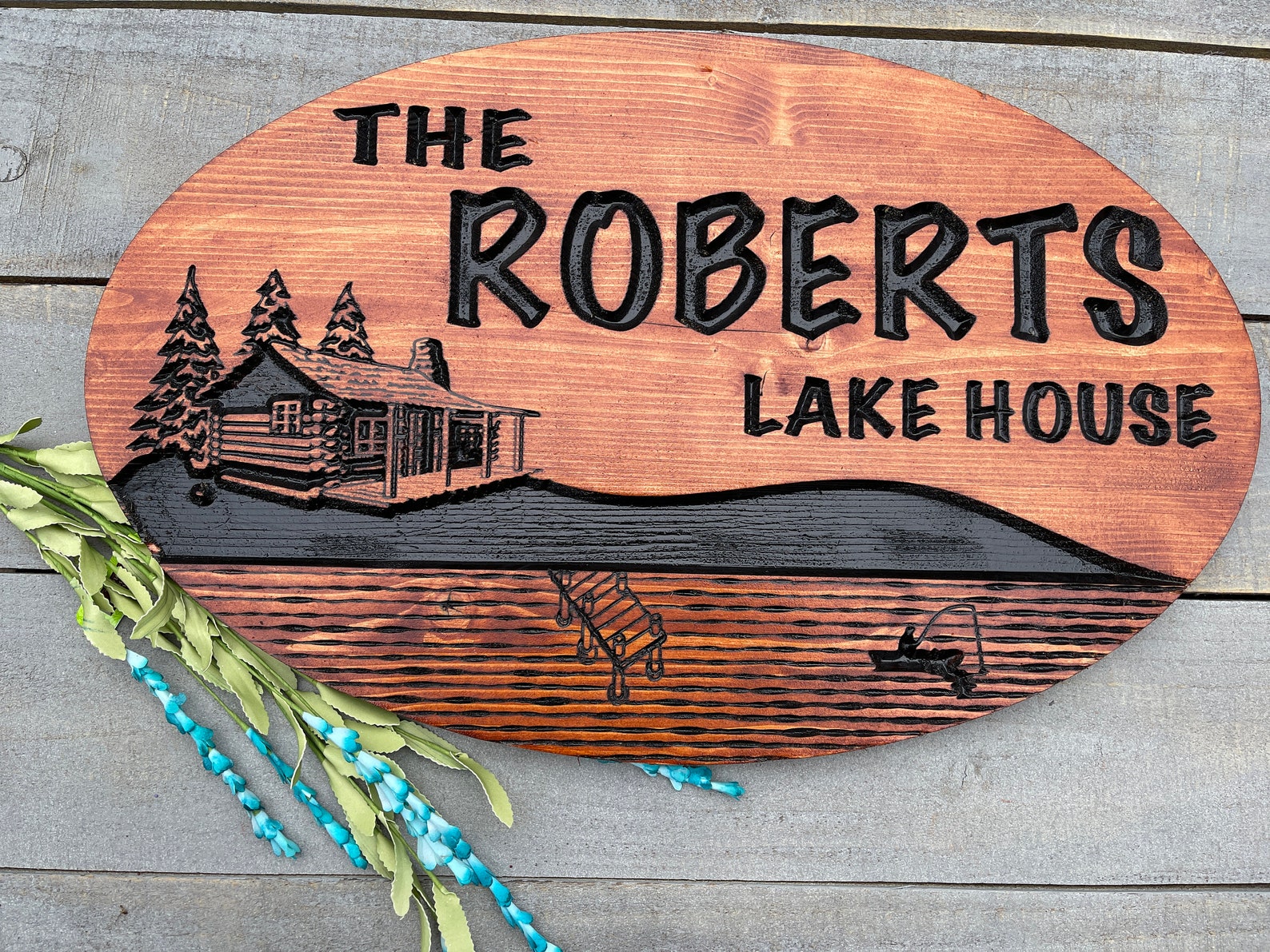 Lake House Sign Personalized Lake House Sign Lake Sign Lake Etsy
