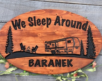 RV Sign, Camper Sign, Engraved Camper Sign, RV Gift, Campground Sign, Funny Sign