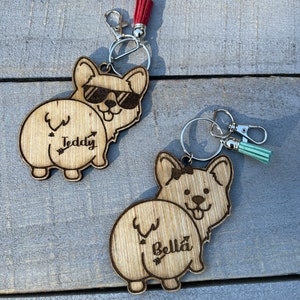 Corgi Keychain, personalized Corgi gift, Corgi Mom, Personalized Corgi Keychain, Corgi Gift, Corgi Butt