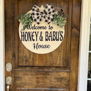 Grandparent Door Hanger | Front Door Decor | Front Door Sign | Grandparent Gift | Grandparents House | Nana Sign | Gigi Sign | Papa Sign