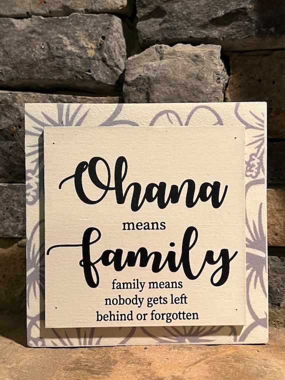 Ohana Sign: Hawaiian Family Decor, Shelf Decor (5.5x5.5) - Etsy