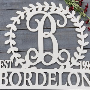 Wedding Gift / Personalized Wedding Gift / Last Name Sign / Established Sign / Front Door Sign