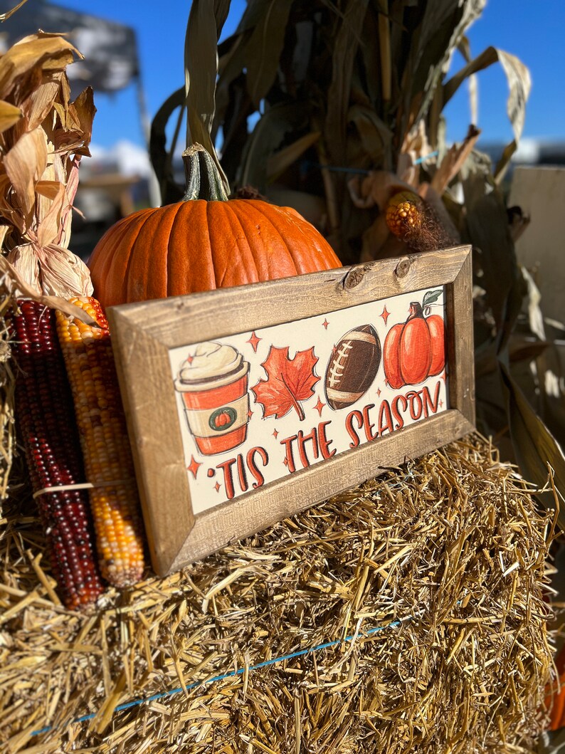 Herbst Zeichen, Es ist Herbst y’all, Herbst Saison, Football Zeichen, Kaffee Zeichen, Kürbis Zeichen, Tis the Season, Herbst Dekor Bild 4