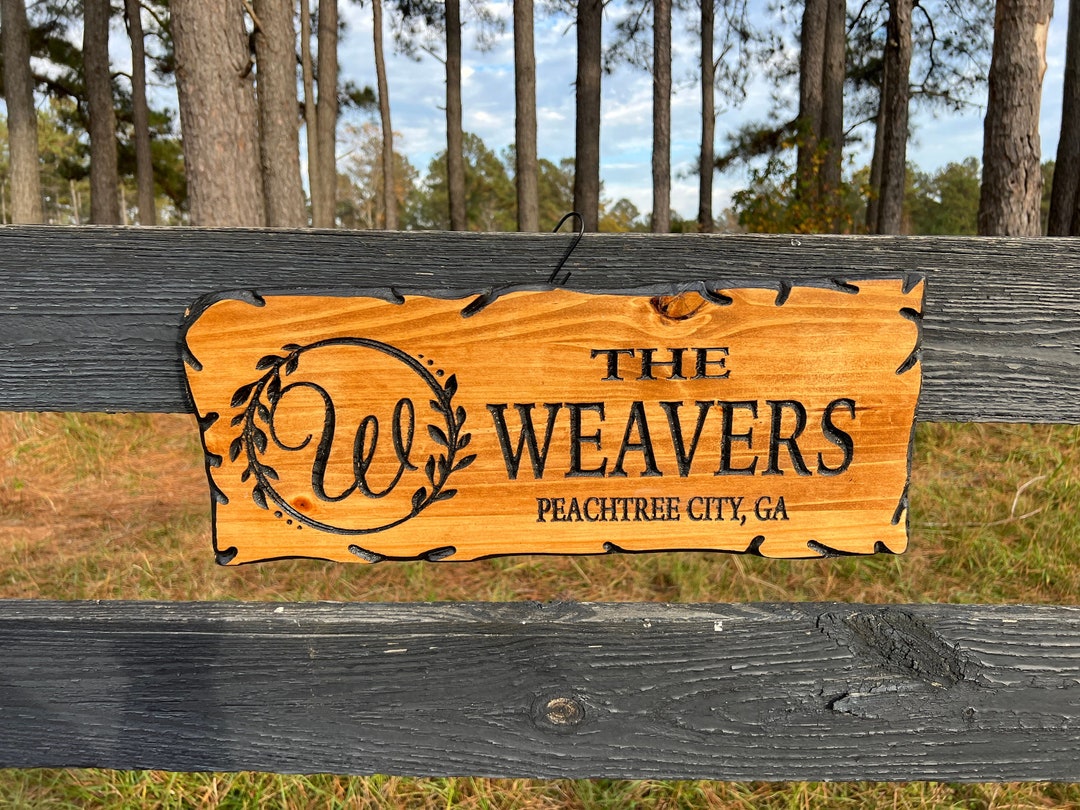 Rustic Engraved Sign Custom Wood Sign, Engraved Sign, Outdoor Sign, Personalized Sign ...
