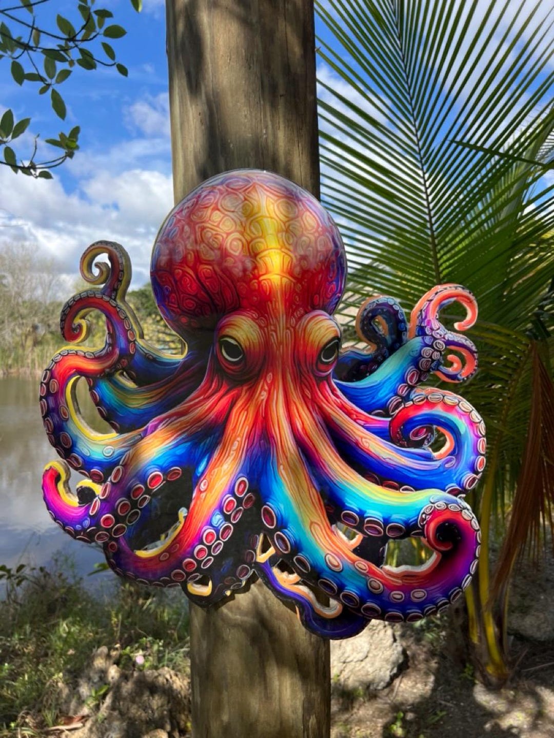 Octopus Wall Hanging, Epoxy Octopus, Coastal Wall Decor, Octopus ...