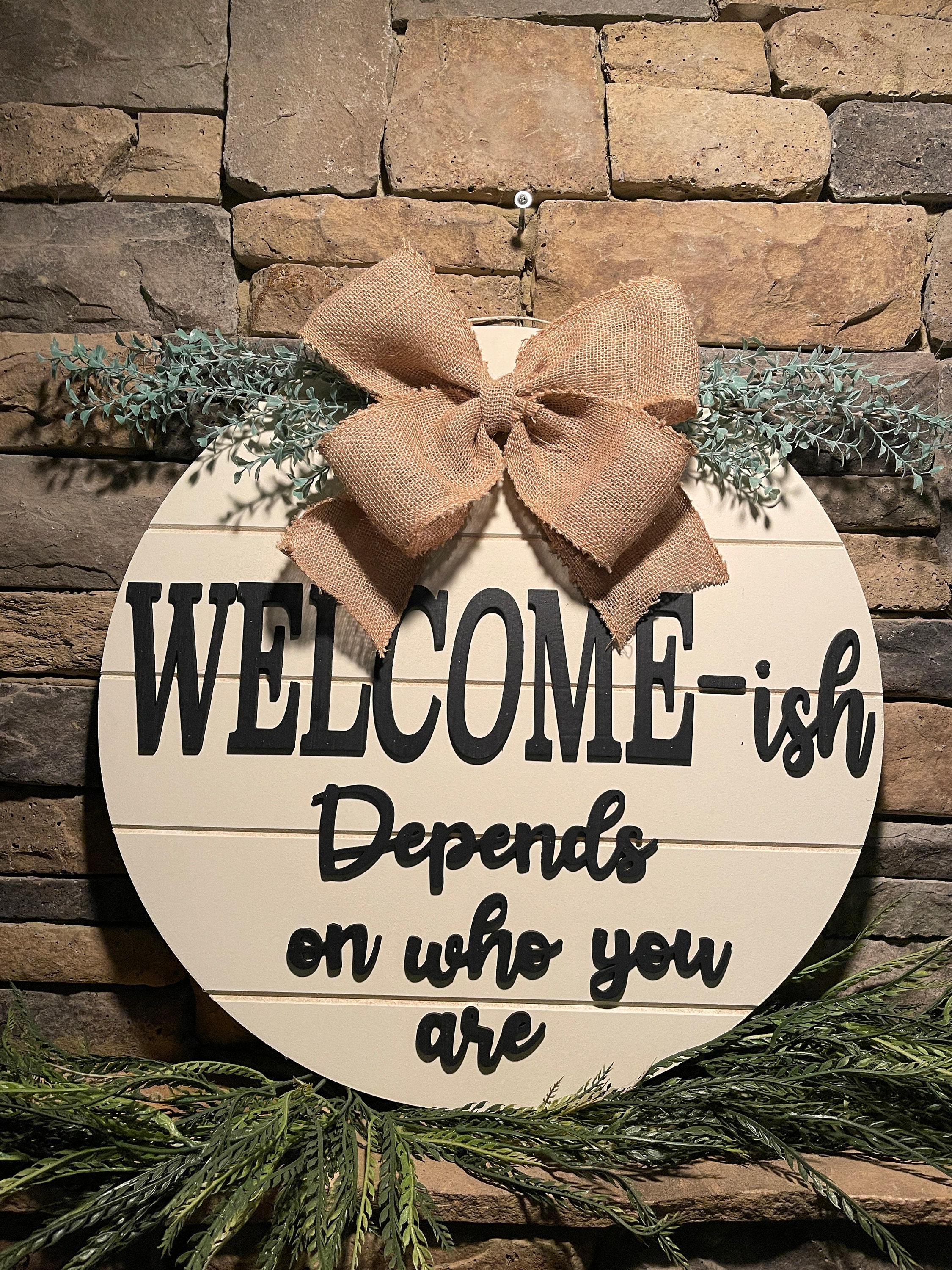Cartello Di Benvenuto In Legno Per Esterni 15,2x30,5 Cm, Con Scritta 'If You're Tacos Or Wine We're Home', Divertente E Rustico, Per Porta O Parete, Regalo Inaugurazione Casa - 3