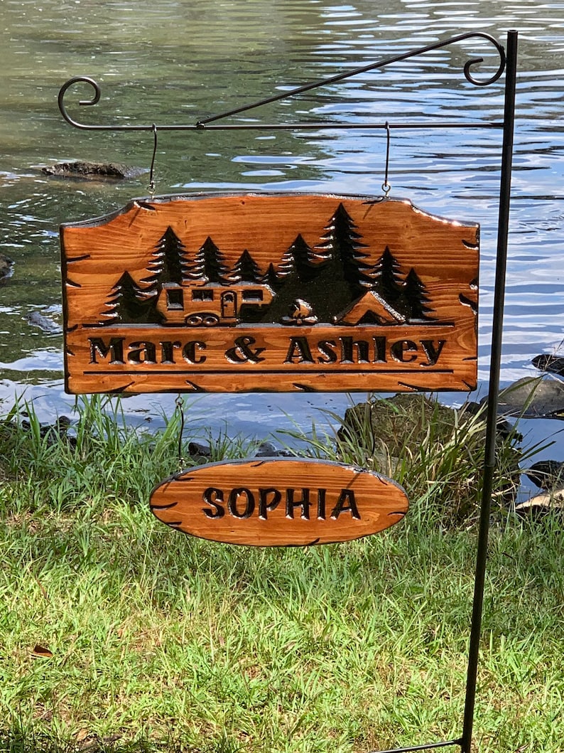 Engraved Camper Sign/ Personalized Camper Sign/ Camper Sign/ Etsy