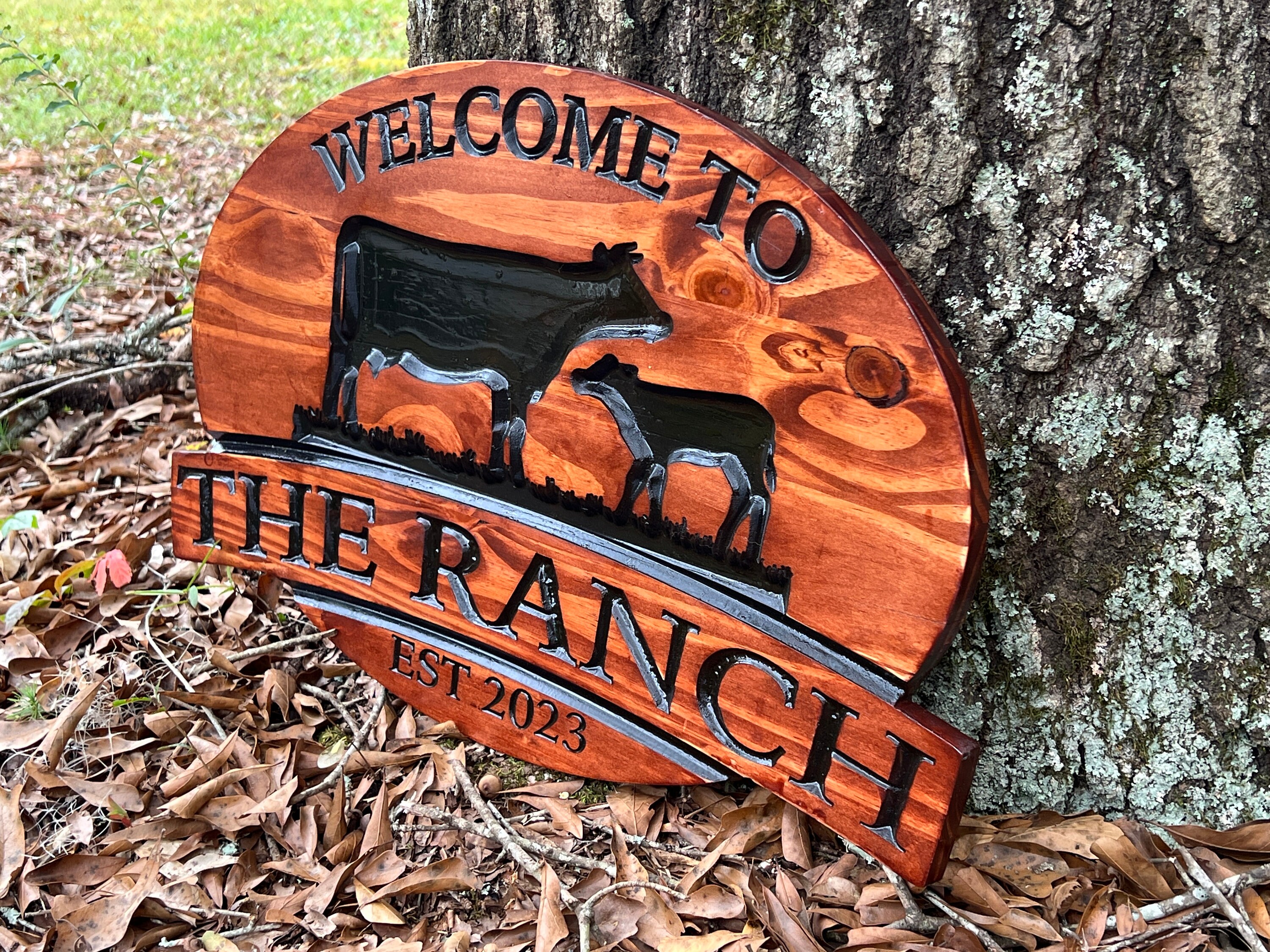 Farm Sign, Ranch Sign, Engraved Cow Sign, Welcome Sign, Farm Decor ...