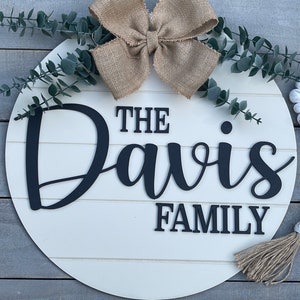 Front Door Sign, Door Sign, Summer Door Sign, Door Wreath, Farmhouse Door Sign, Name Sign for Door, Wreath, Door Decor, Front Door Decor