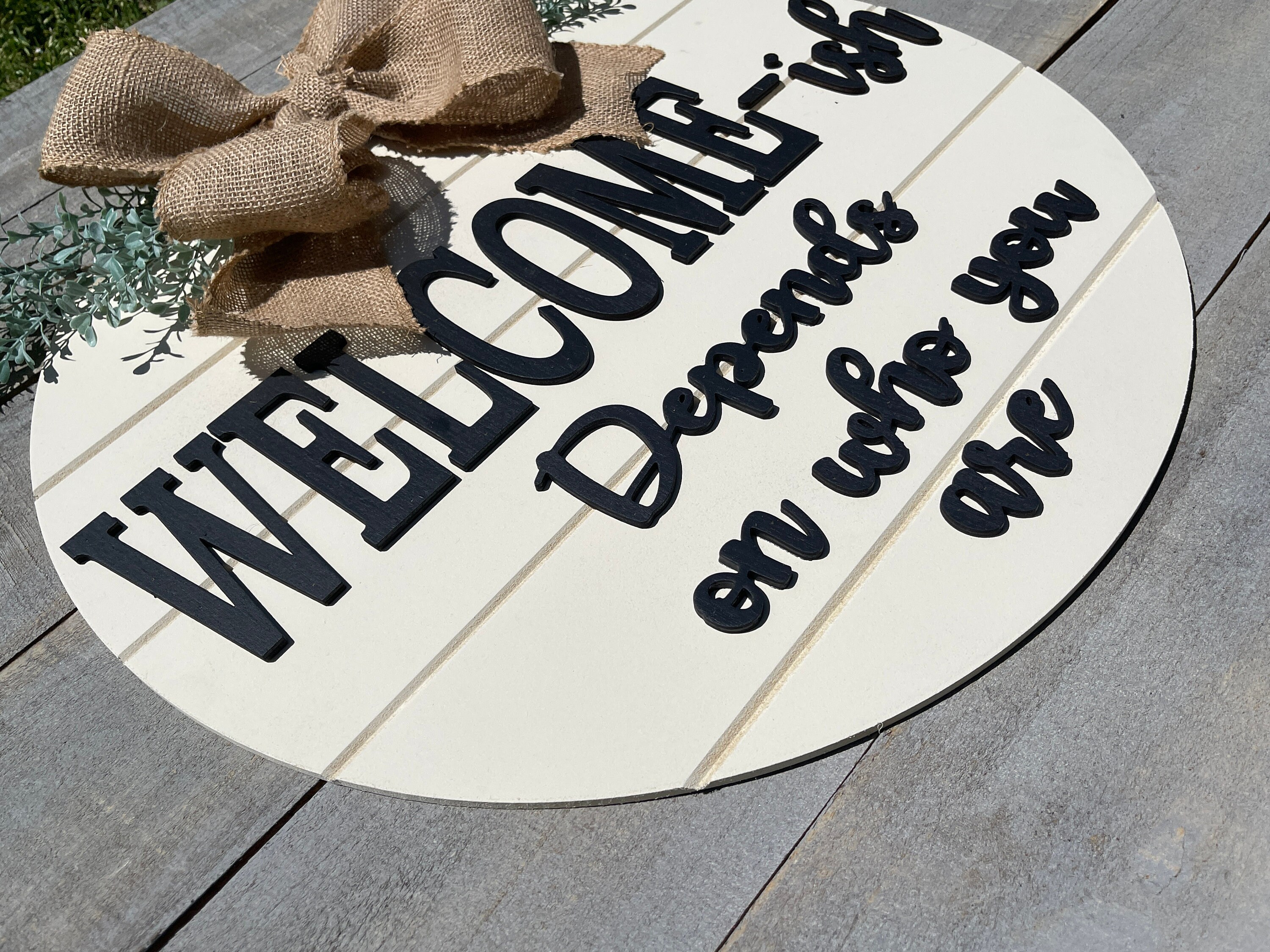 Cartello Di Benvenuto In Legno Per Esterni 15,2x30,5 Cm, Con Scritta 'If You're Tacos Or Wine We're Home', Divertente E Rustico, Per Porta O Parete, Regalo Inaugurazione Casa - copertina