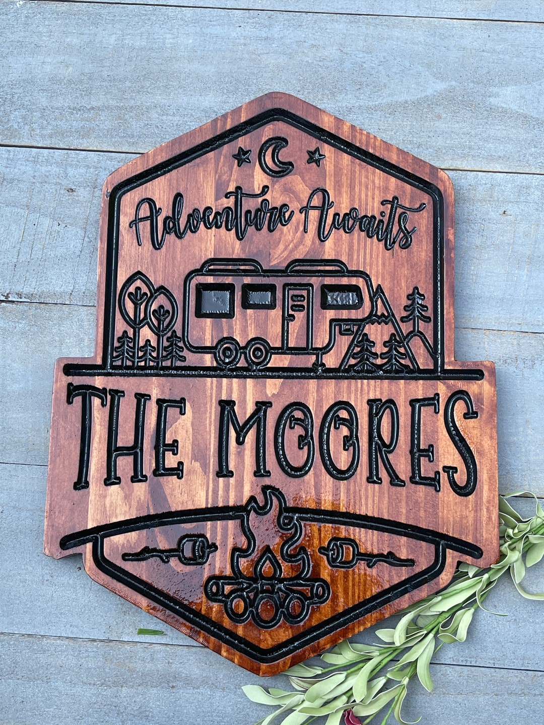 Camper Sign, RV Sign, Engraved Rv Sign, Campsite Flag, RV Flag Hanging ...