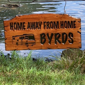 Engraved Camper Sign/ Personalized Camper Sign/ Camper Sign/ Campground Sign/ RV Sign