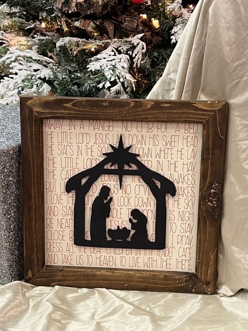 Nativity Sign | Manger Sign | Christmas Sign Decor | Christmas Sign ...