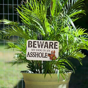 Lustig Hundeschild Beware of Dog Schild Stahlbeware Of Dog Schild Beware Of Dog Hofschild Lustig Yard Stake Bild 4