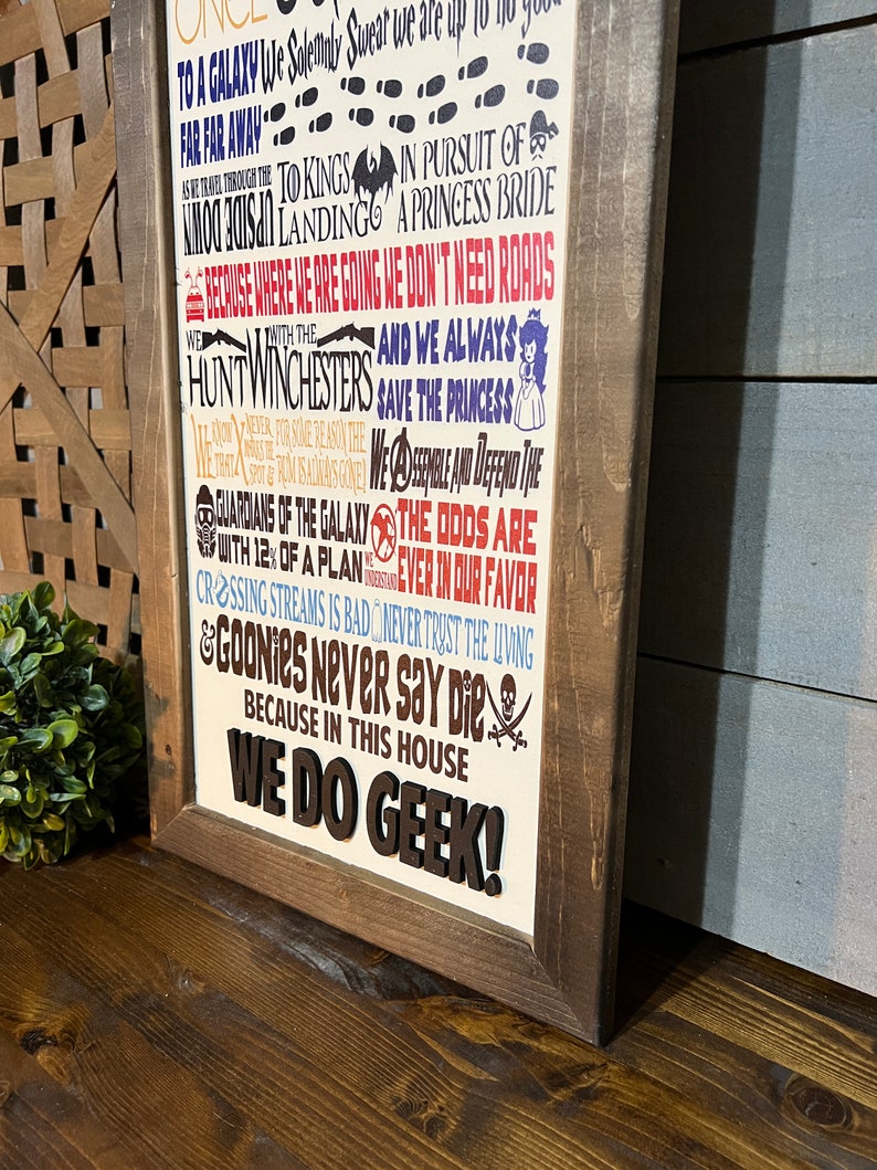 Geek Sign, Nerd Sign, Funny Geek Sign, Movie Buff Sign, in This House ...
