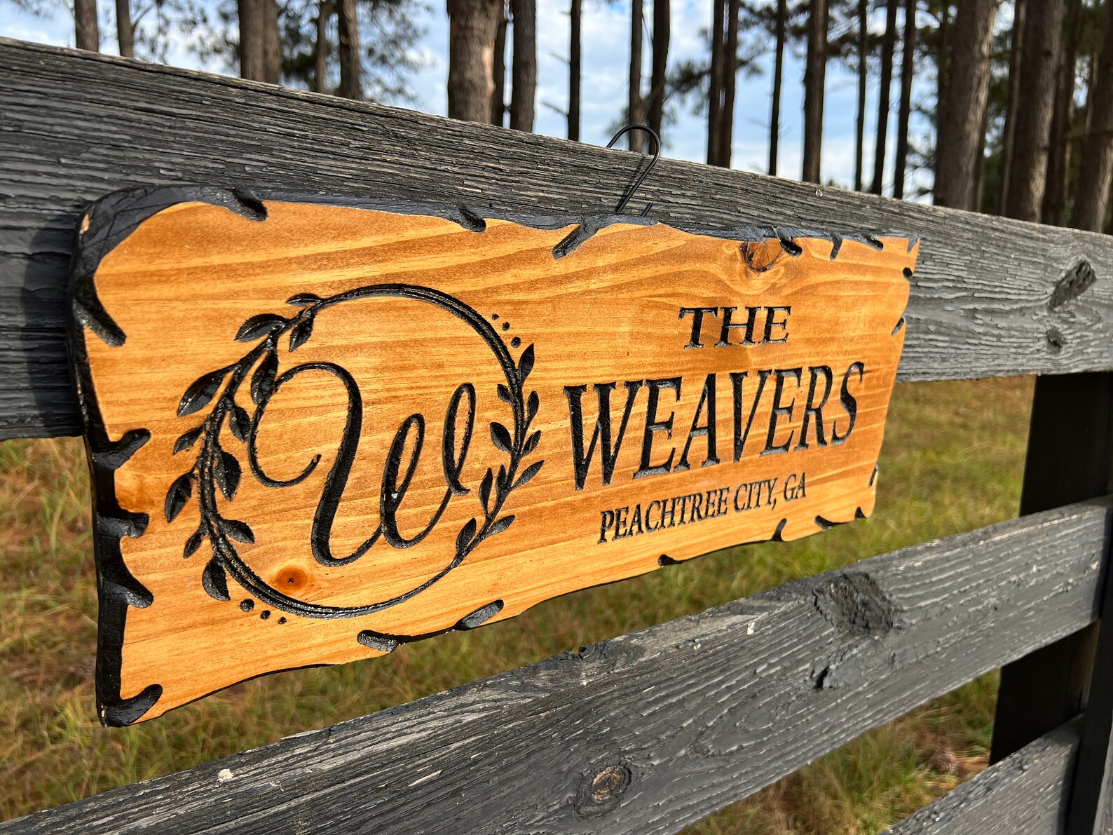Rustic Engraved Sign Custom Wood Sign, Engraved Sign, Outdoor Sign, Personalized Sign ...