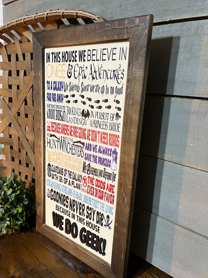 Geek Sign, Nerd Sign, Funny Geek Sign, Movie Buff Sign, in This House ...