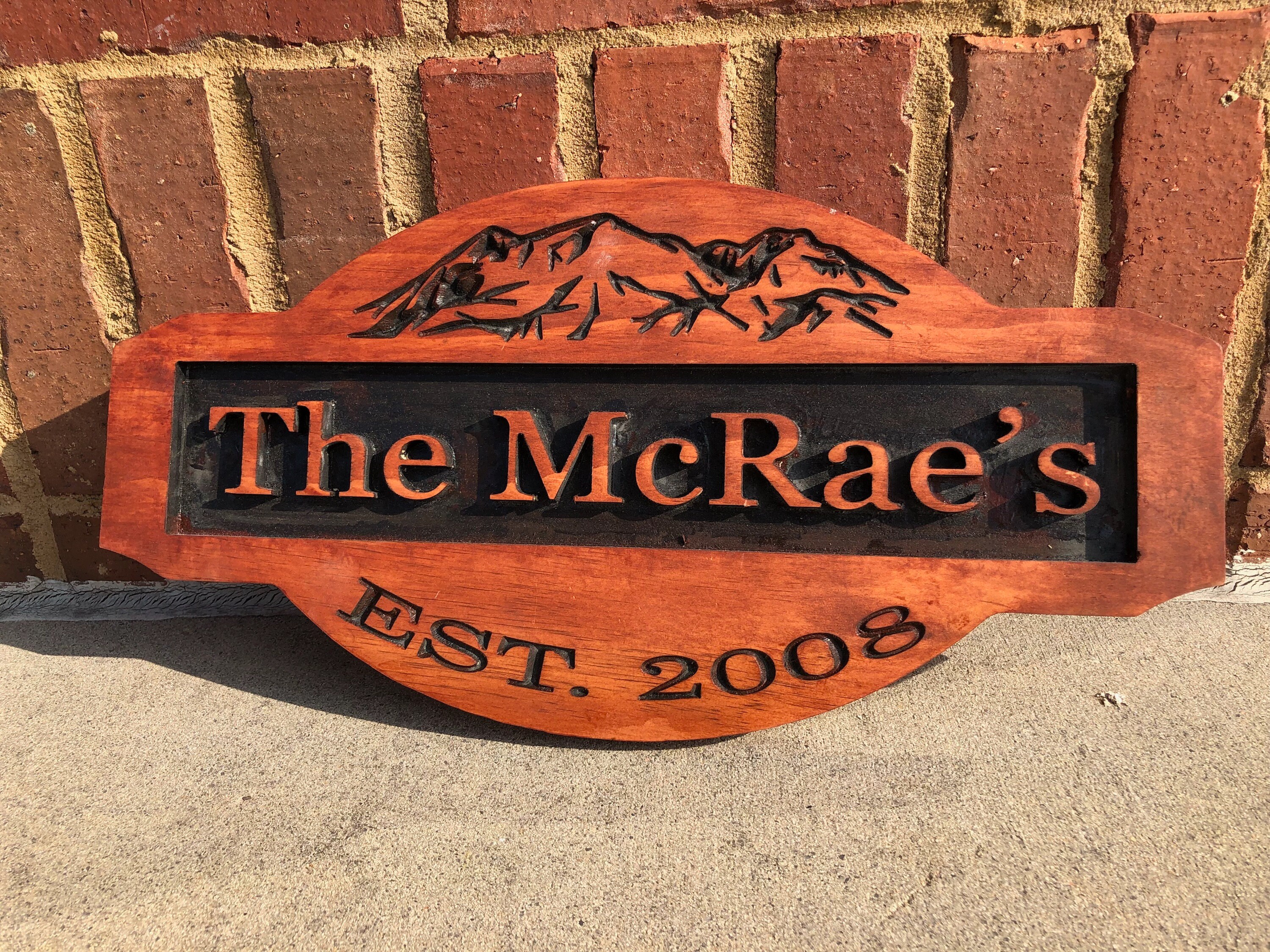 Engraved Family Sign Custom Engraved Signs Personalized Etsy