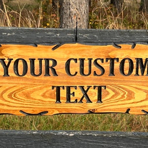 Personalized Engraved Wooden Sign | Custom Outdoor Decor
