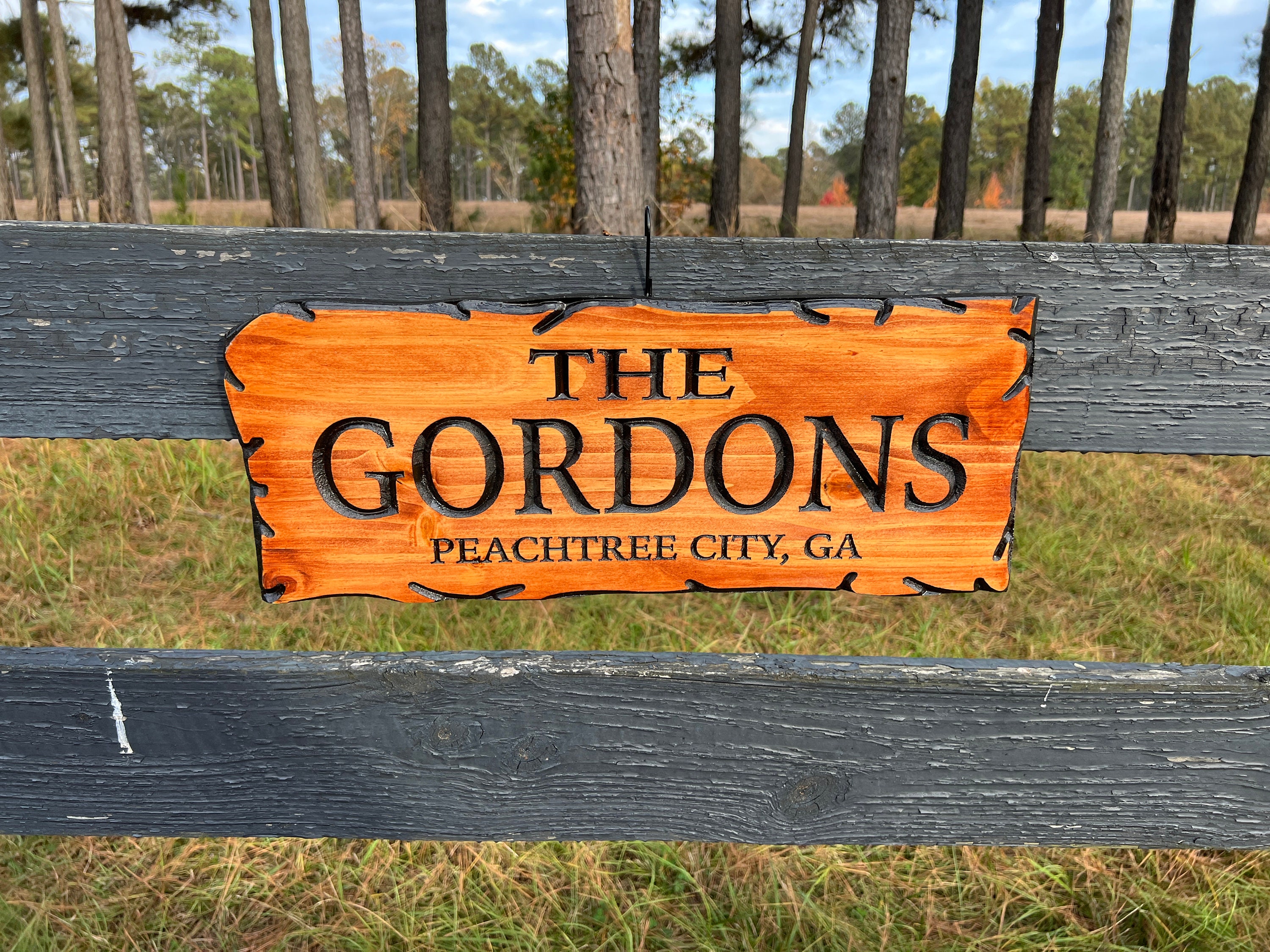 Rustic Engraved Sign Custom Wood Sign, Engraved Sign, Outdoor Sign, Personalized Sign ...