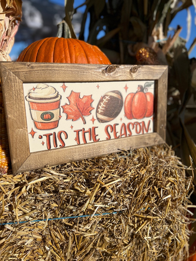 Herbst Zeichen, Es ist Herbst y’all, Herbst Saison, Football Zeichen, Kaffee Zeichen, Kürbis Zeichen, Tis the Season, Herbst Dekor Bild 3