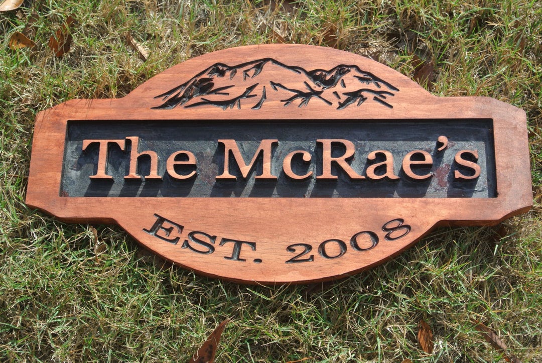 Custom Wooden House Signs Engraved Family Sign Custom Engraved Signs