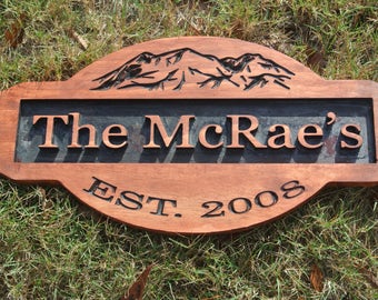 Personalized Engraved Sign, Last Name Wooden Sign, Custom Wooden Sign, Engraved Sign, Engraved Wood Sign, Est Wood Sign, House Warming Gift