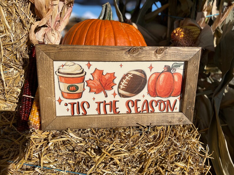 Herbst Zeichen, Es ist Herbst y’all, Herbst Saison, Football Zeichen, Kaffee Zeichen, Kürbis Zeichen, Tis the Season, Herbst Dekor Bild 5