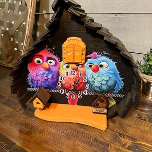 Cuckoo Clock, Unique Cuckoo Clock, Tree Of Life Decor, Clock, Unique Shaped Clock, Funky Clock, Home Decor, Cuckoo, Clock Gift Idea