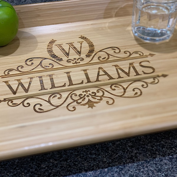 Personalized Serving Tray - Engraved Butler Tray - Hostess Gift - Housewarming Gift
