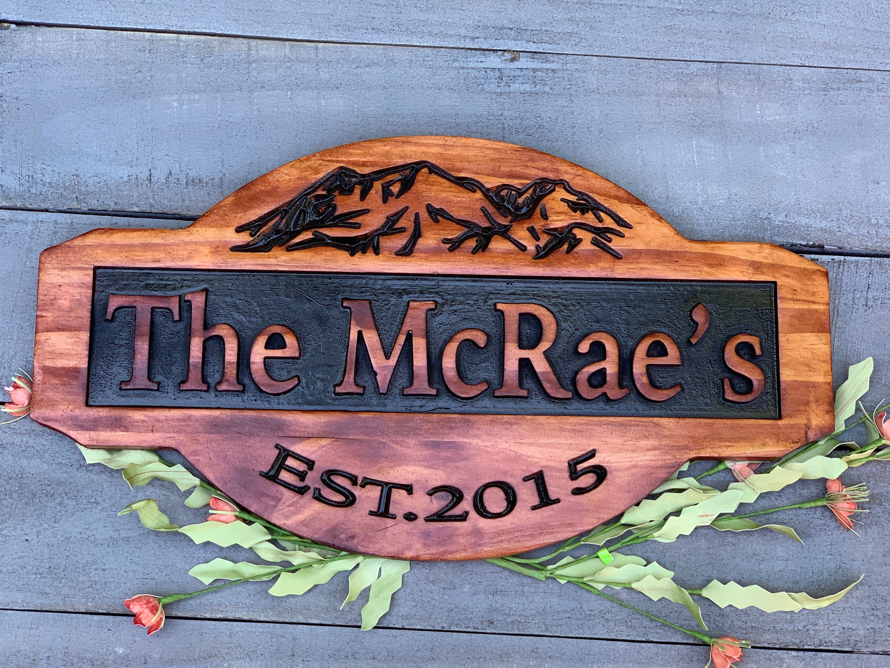 Engraved Family Sign Custom Engraved Signs Personalized Etsy