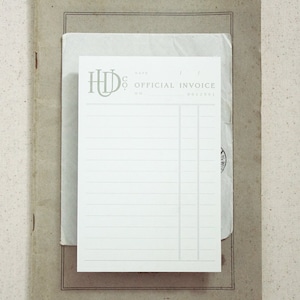 Checklista för fakturablock | Modernt vintageinspirerat brevpapper