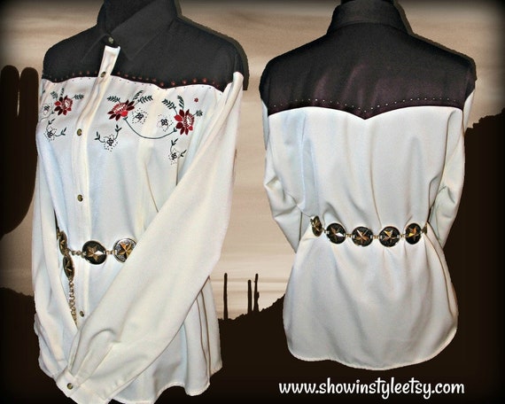 Wrangler Vintage Retro Women's Cowgirl Western Shi